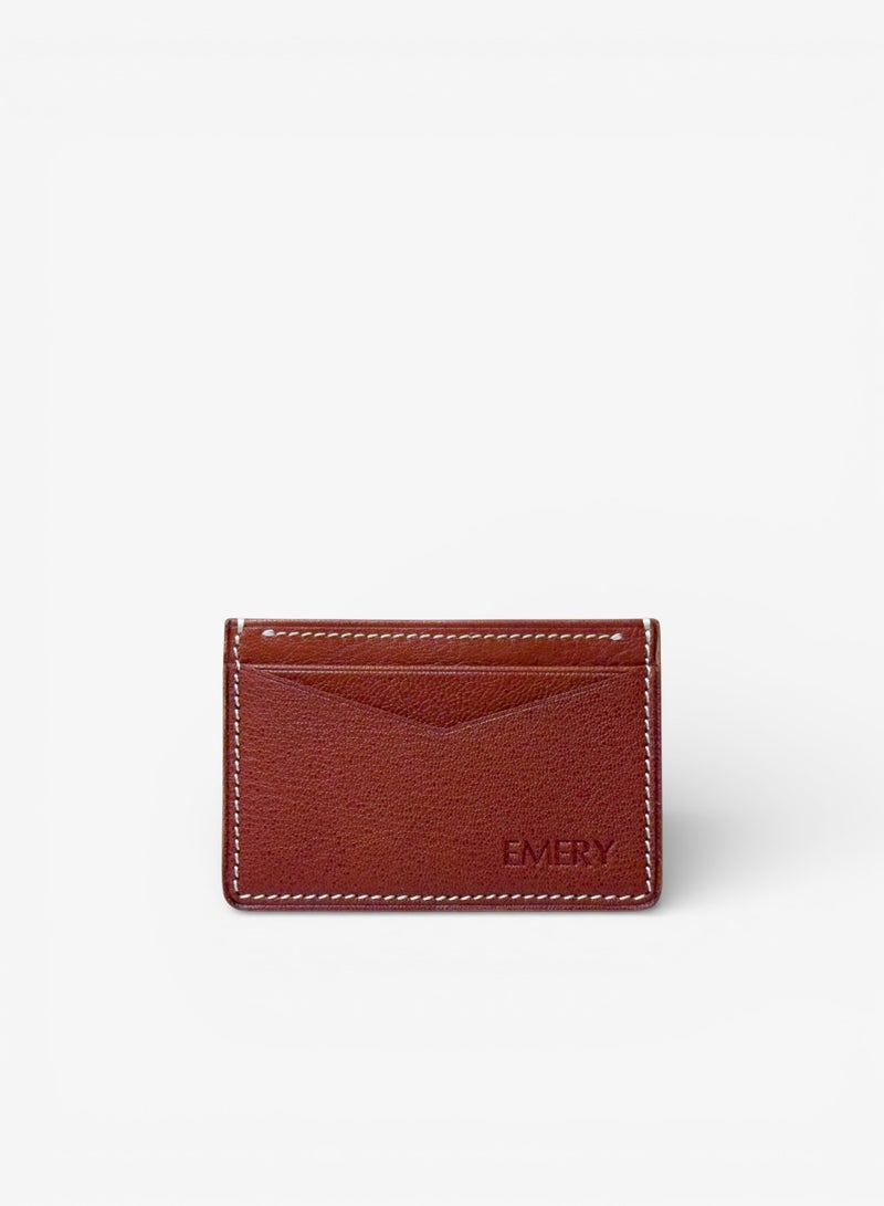 Emery Leather Card Case for Men & Women | Slim Credit Card Holder Wallet | Minimal RFID-Safe Business Card Holder (Black) - Image 3